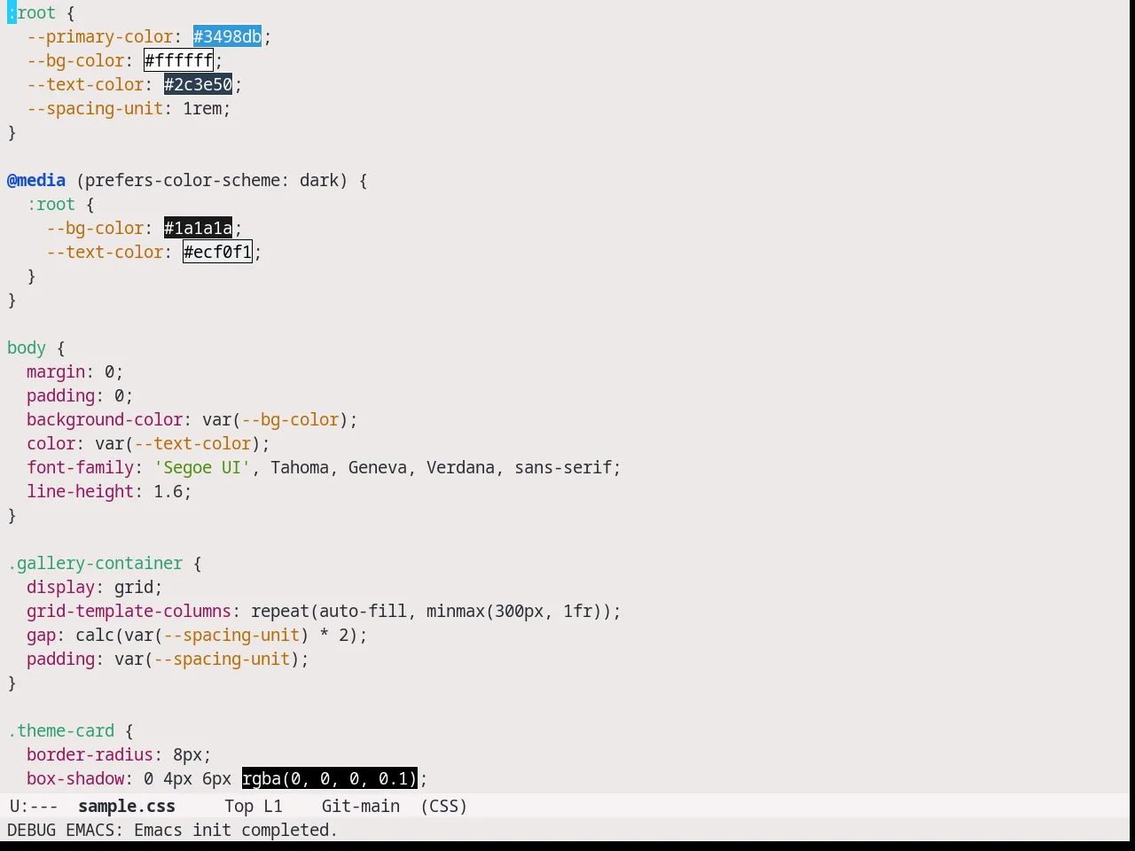 Farmhouse Light Theme in css-mode