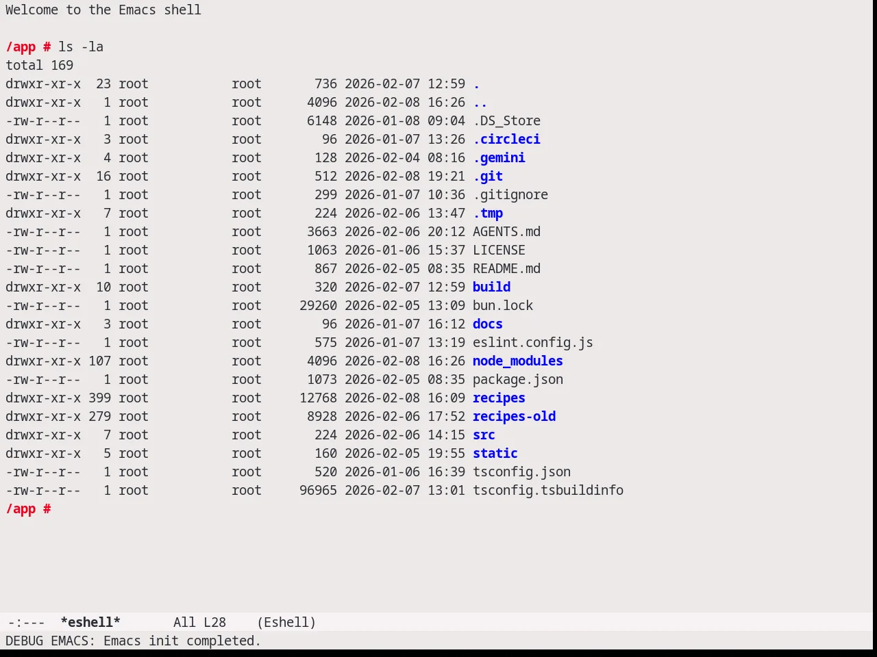 Farmhouse Light Theme in eshell