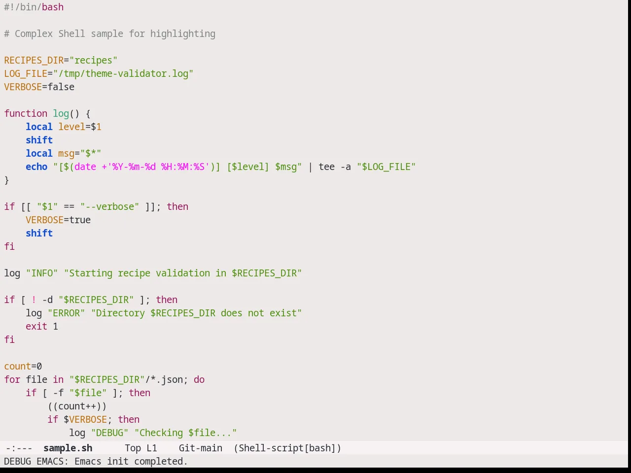 Farmhouse Light Theme in sh-mode