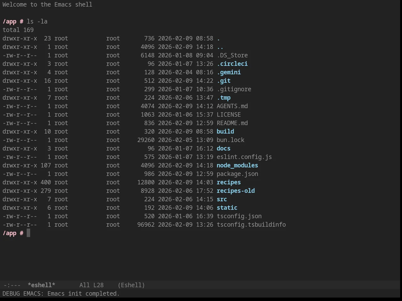 Firebelly Theme in eshell