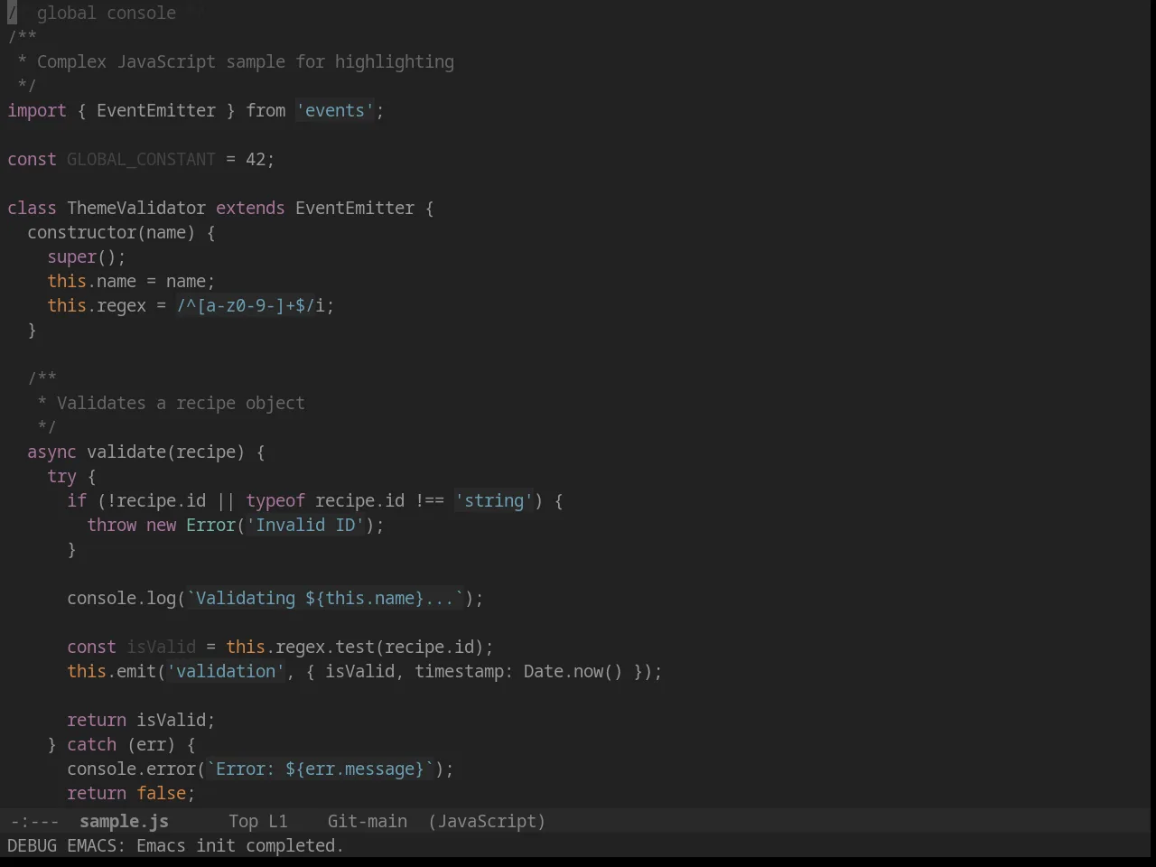 Firebelly Theme in javascript-mode