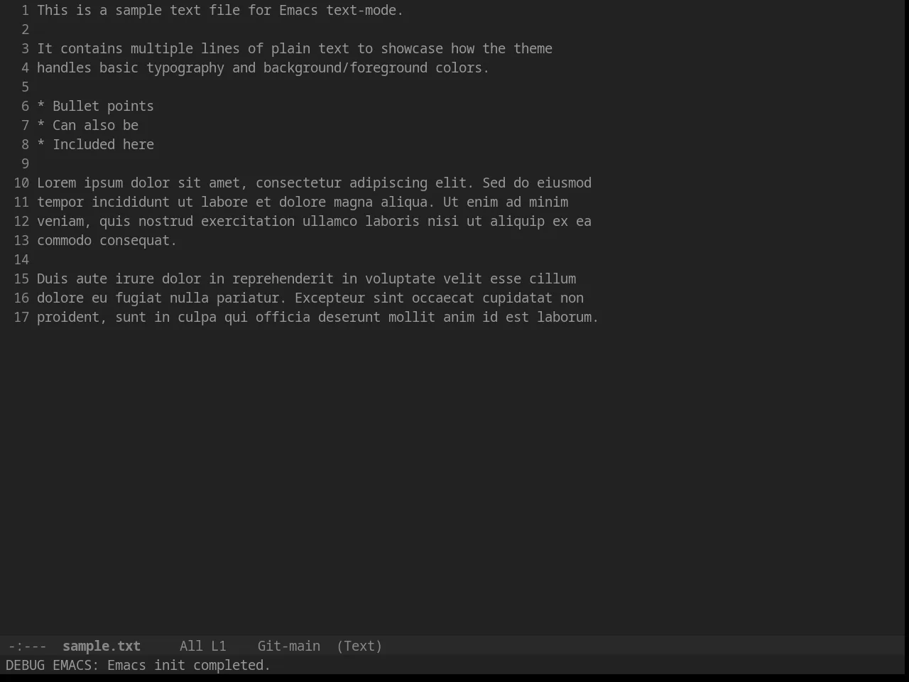 Firebelly Theme in text-mode