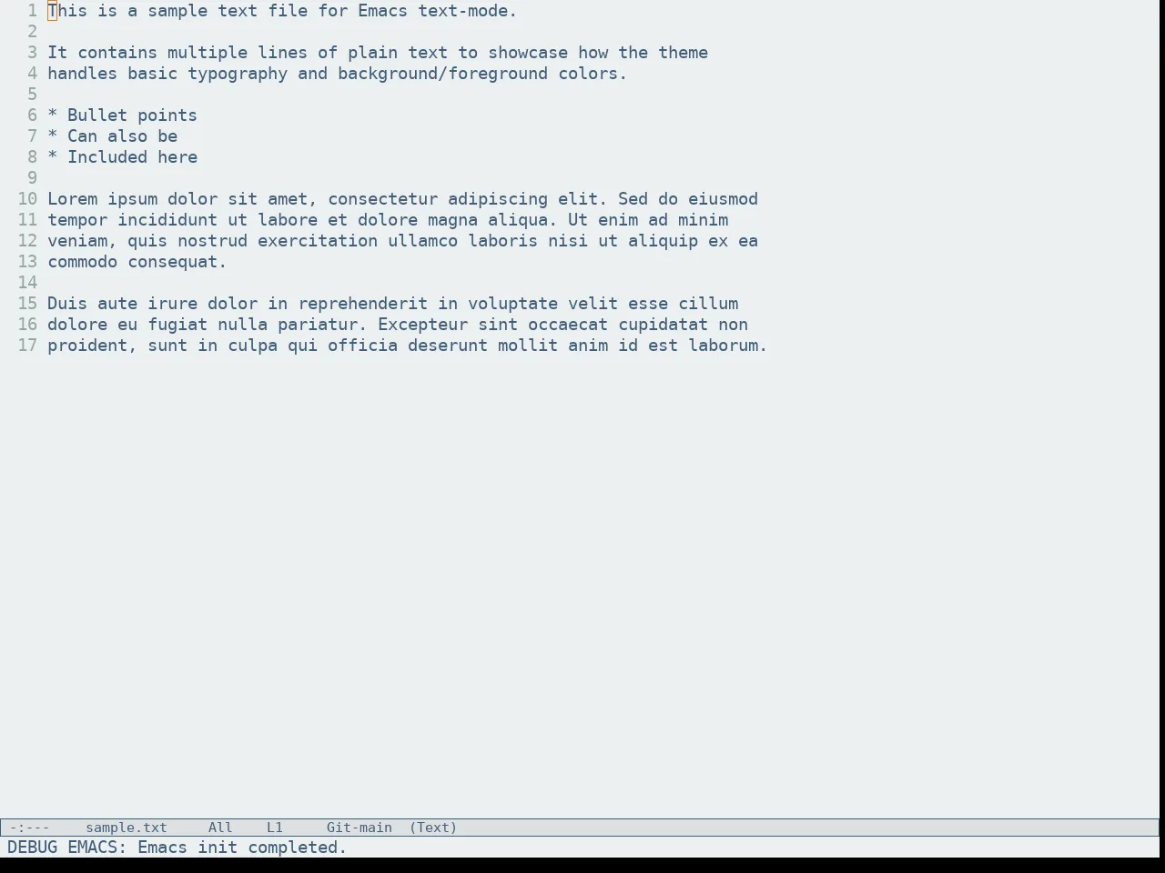 Flatfluc Theme in text-mode