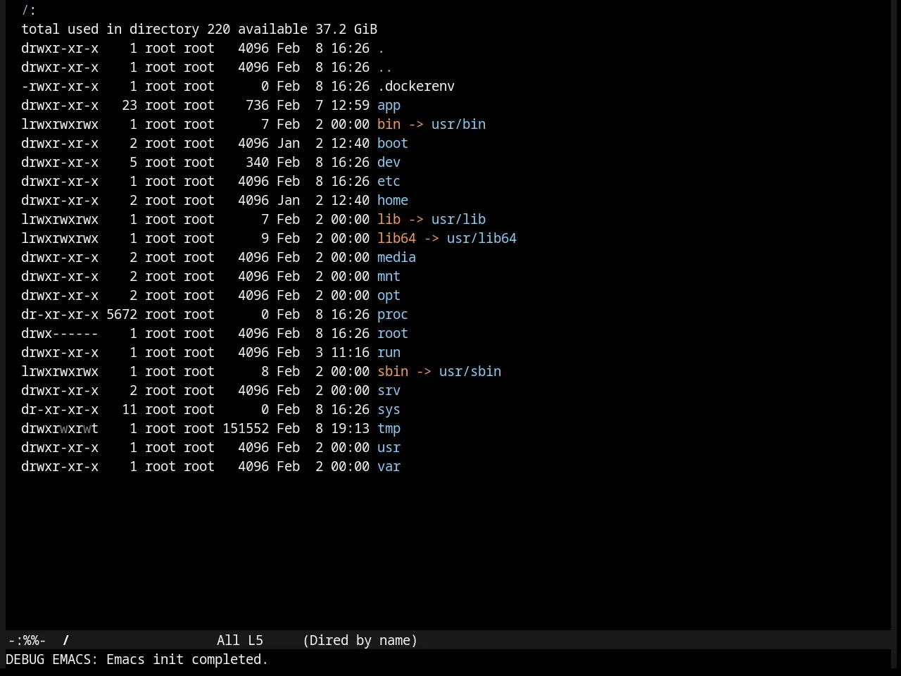 Flatland Black Theme in dired