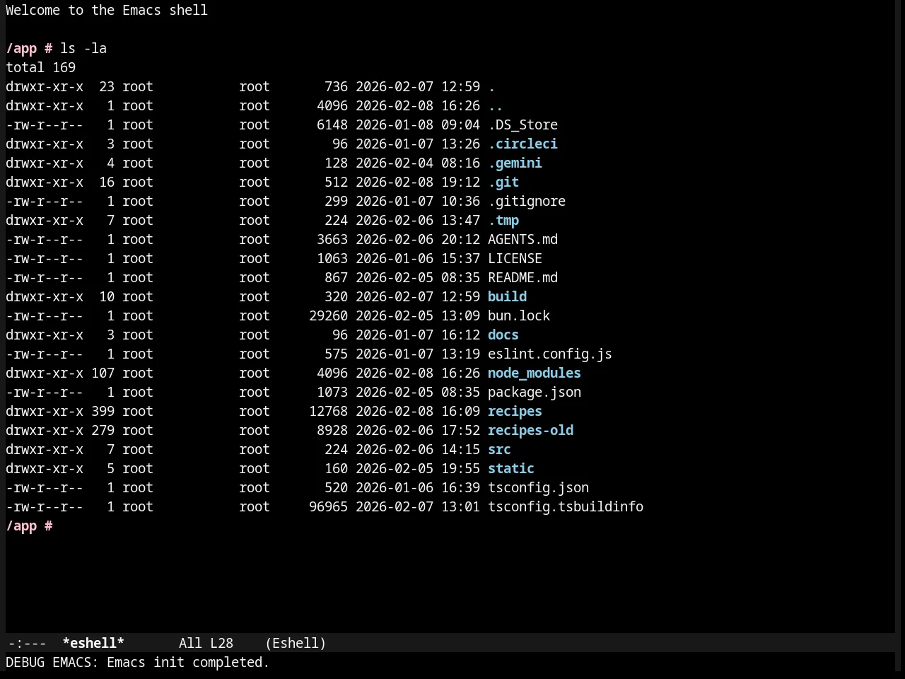 Flatland Black Theme in eshell
