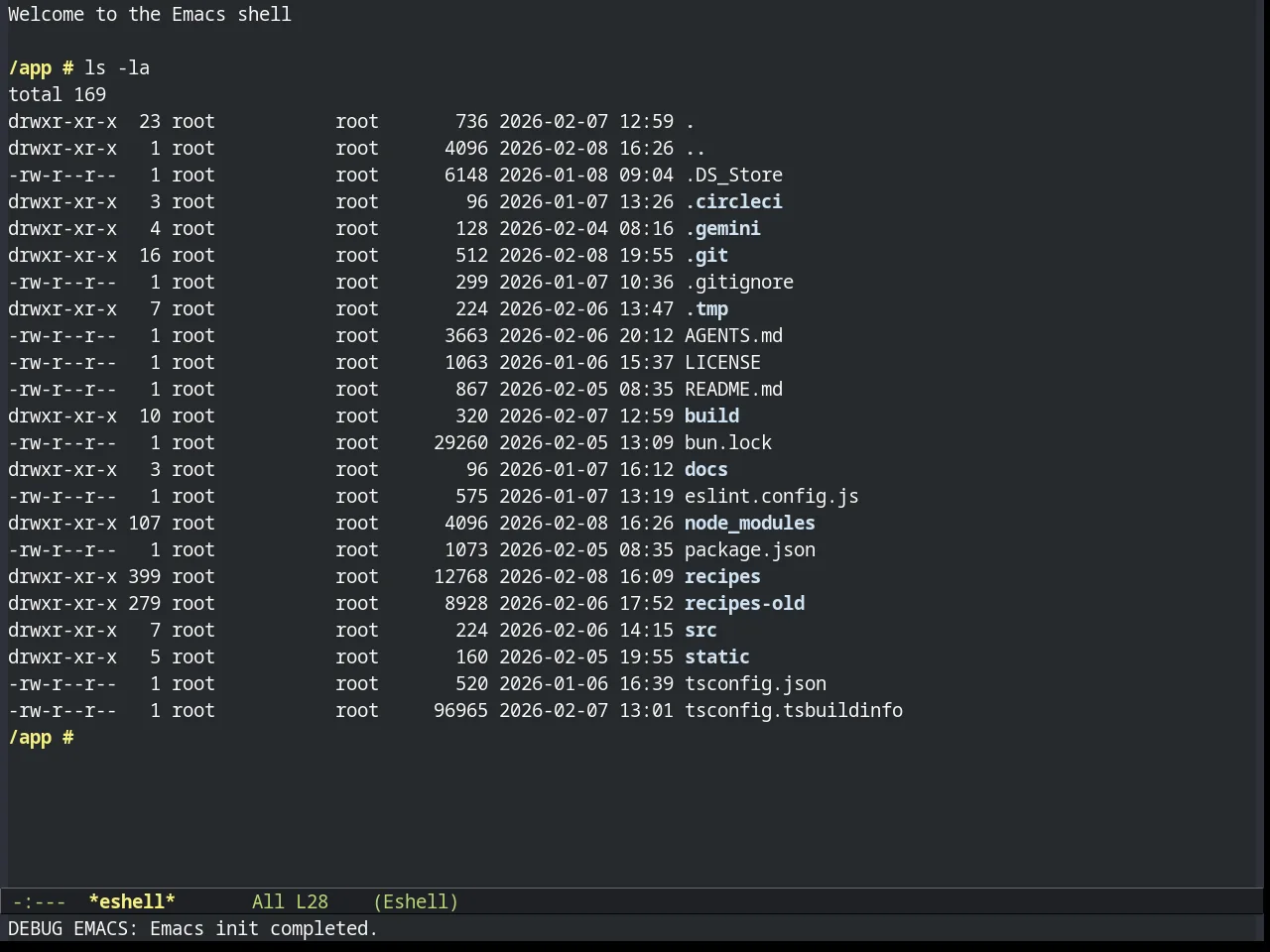 Flatland Theme in eshell