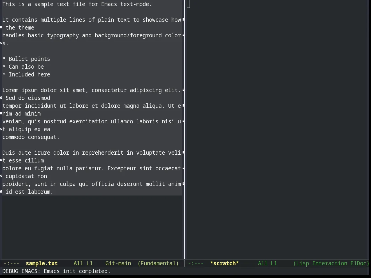 Flatland Theme in fundamental-mode