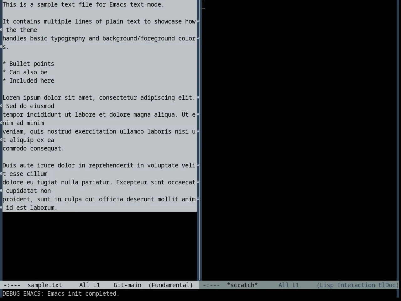 FlatUI Dark Theme in fundamental-mode