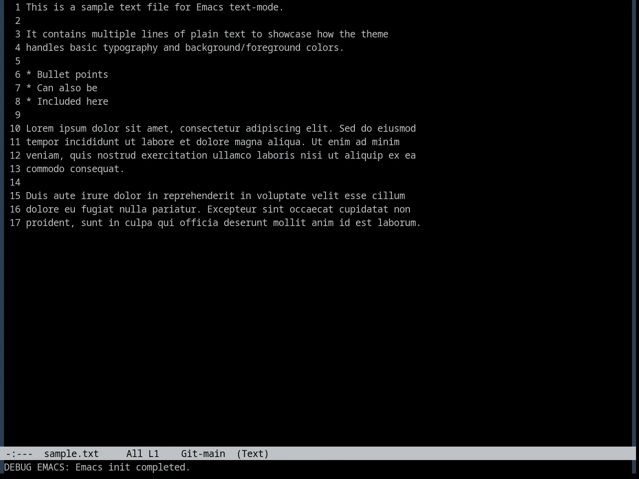 FlatUI Dark Theme in text-mode