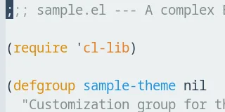 Preview of FlatUI Emacs Theme theme