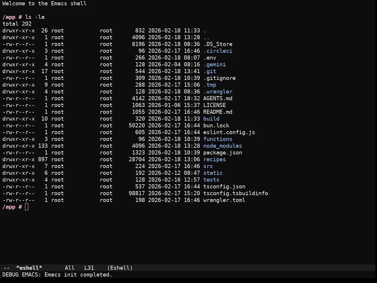Fleetish Theme in eshell