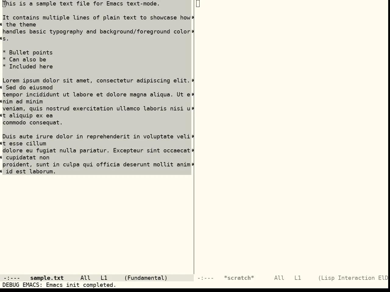 Flexoki Themes Light Theme in fundamental-mode
