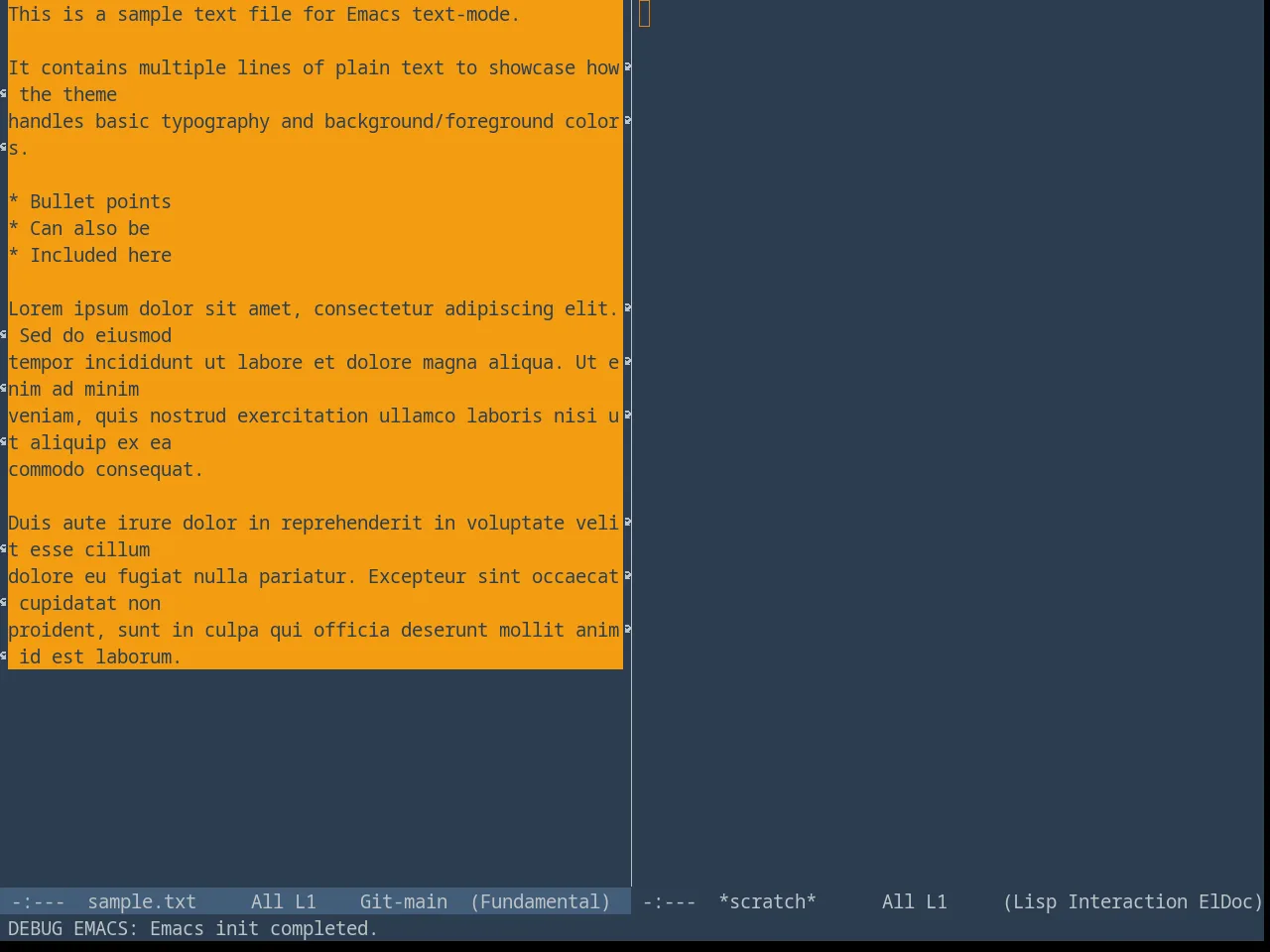 Fluc UI Dark Theme in fundamental-mode