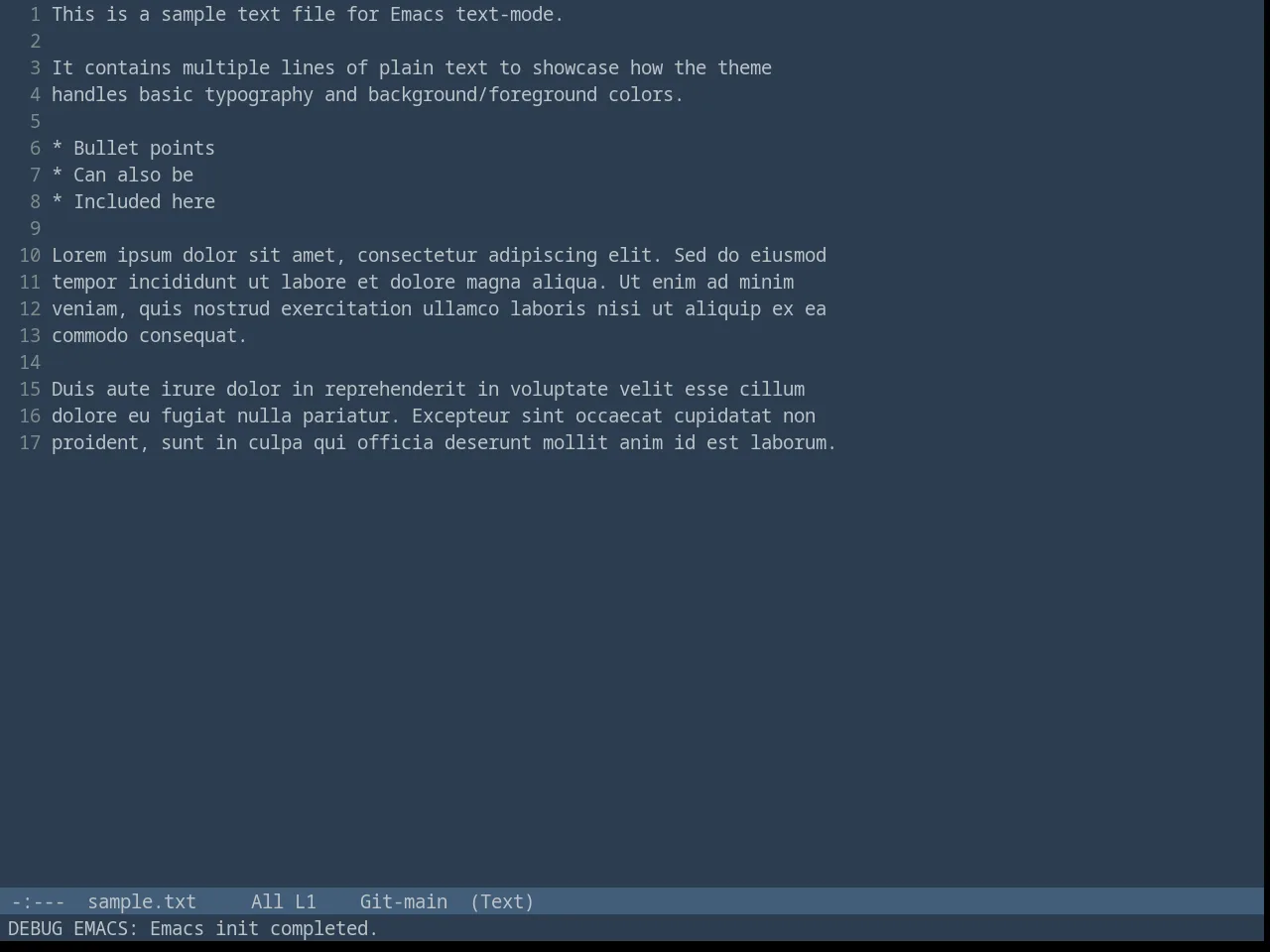 Fluc UI Dark Theme in text-mode