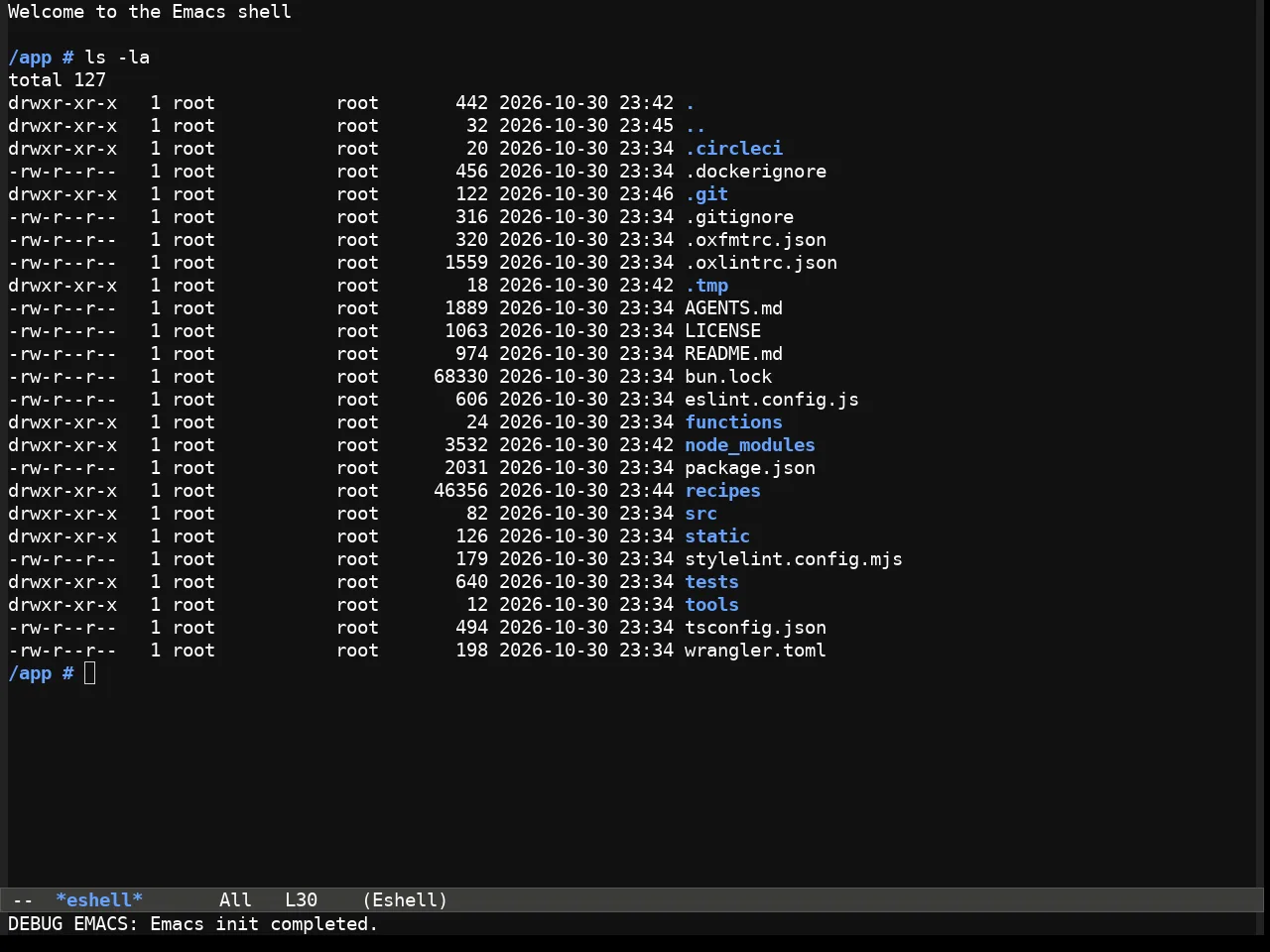 Fluffy Dark theme in eshell