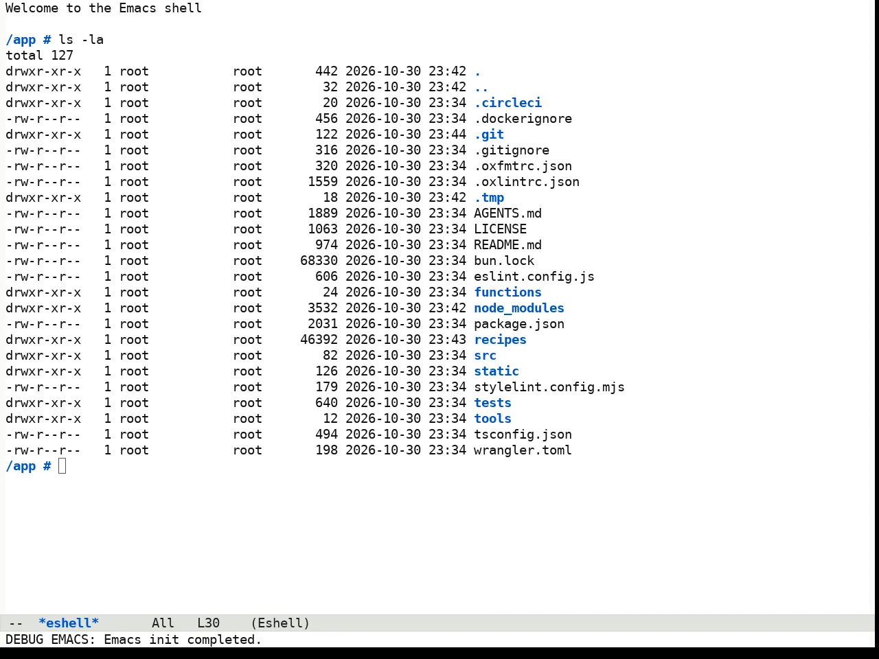 Fluffy Light theme in eshell