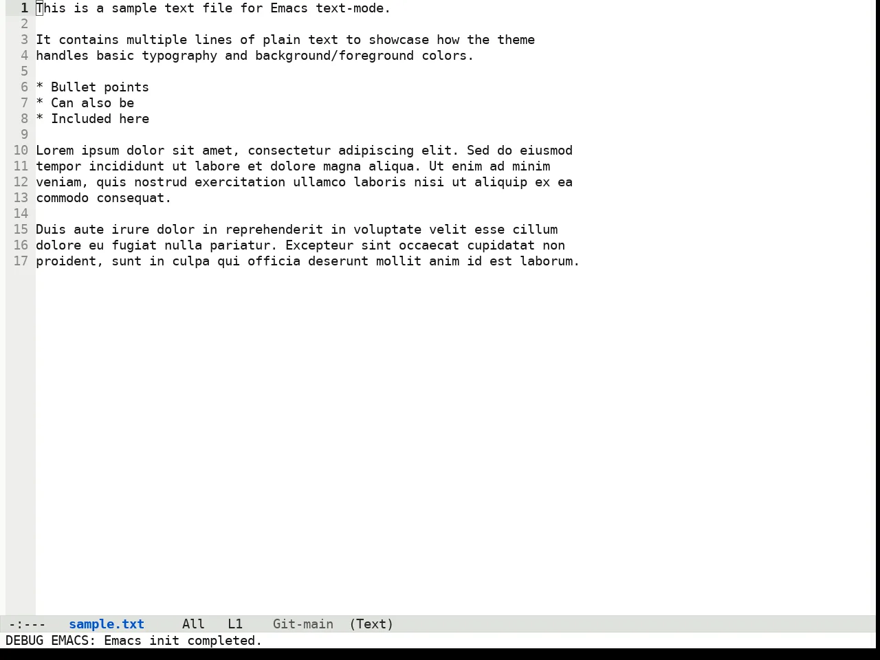 Fluffy Light theme in text-mode