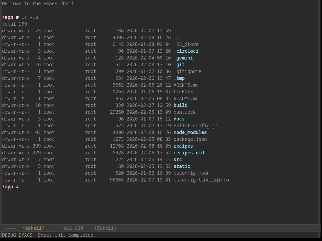 Foggy Night Theme in eshell
