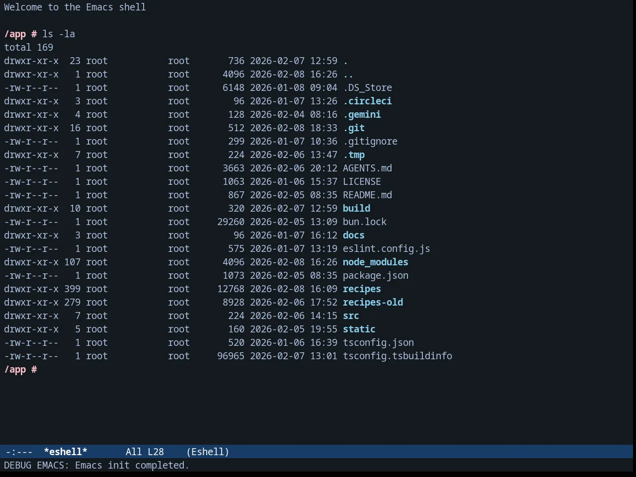 Fogus Theme in eshell