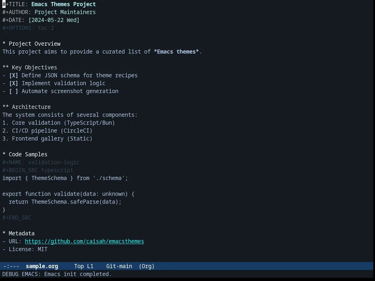 Fogus Theme in org-mode