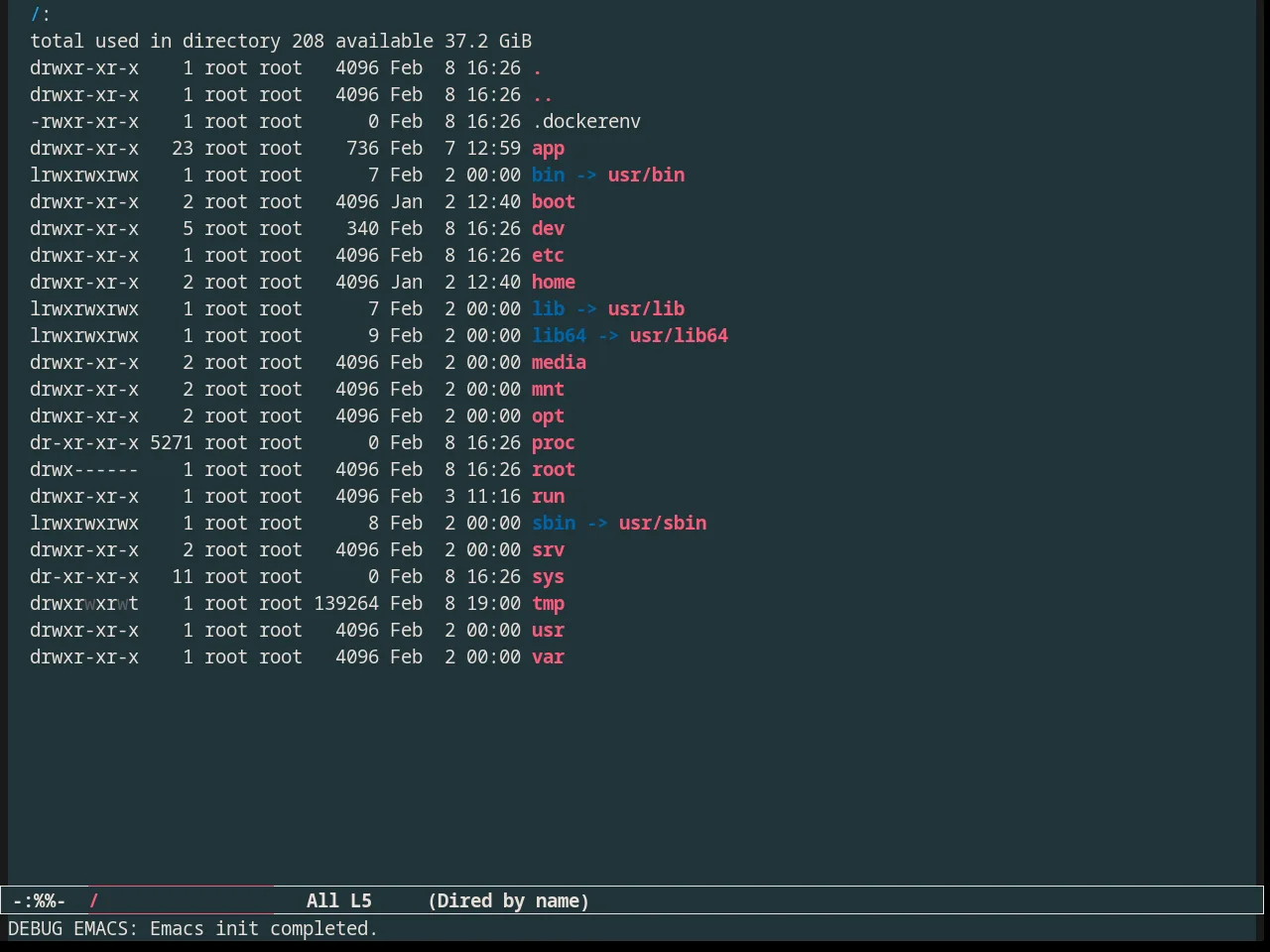 Forest Blue Theme in dired