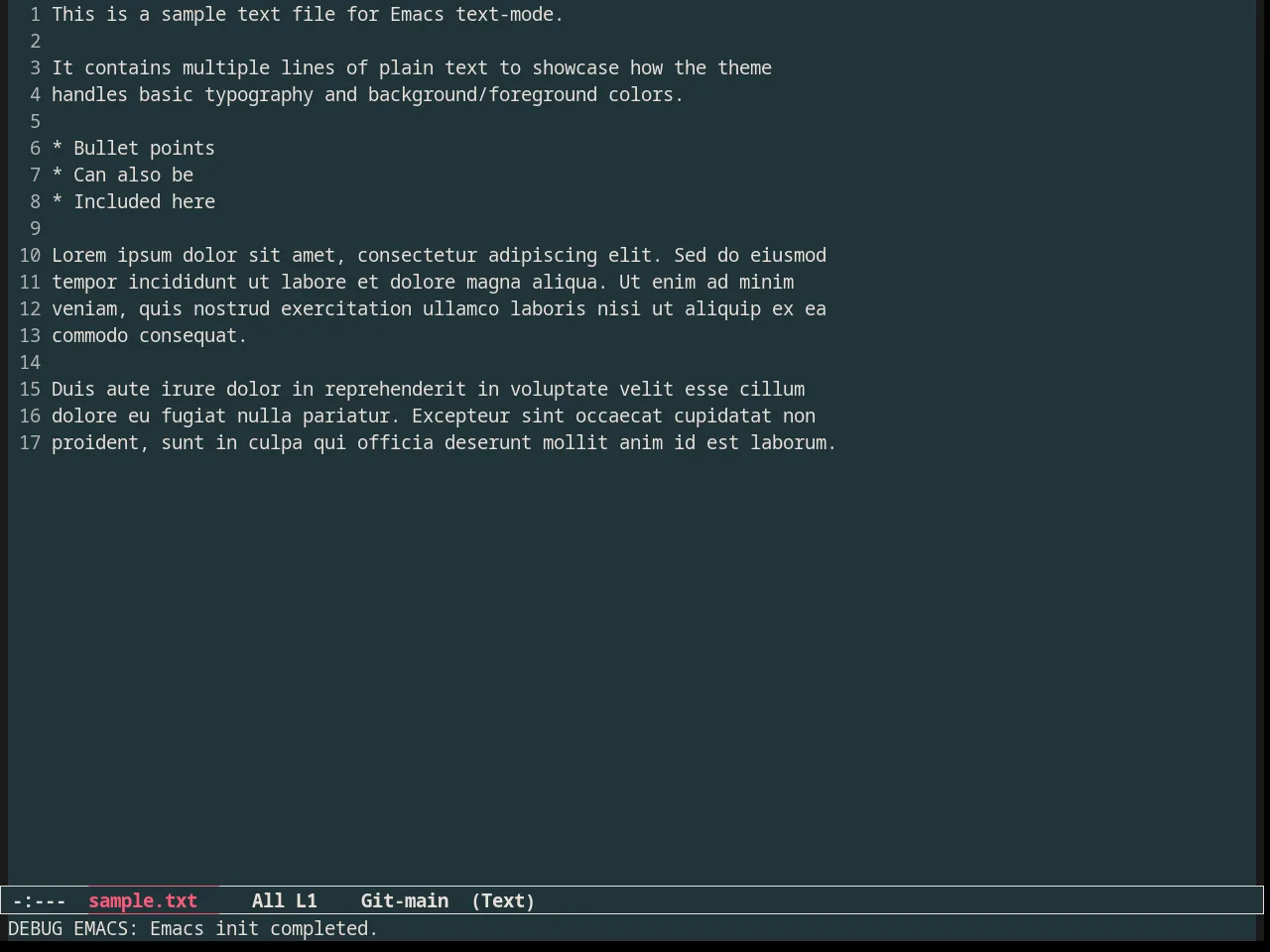 Forest Blue Theme in text-mode