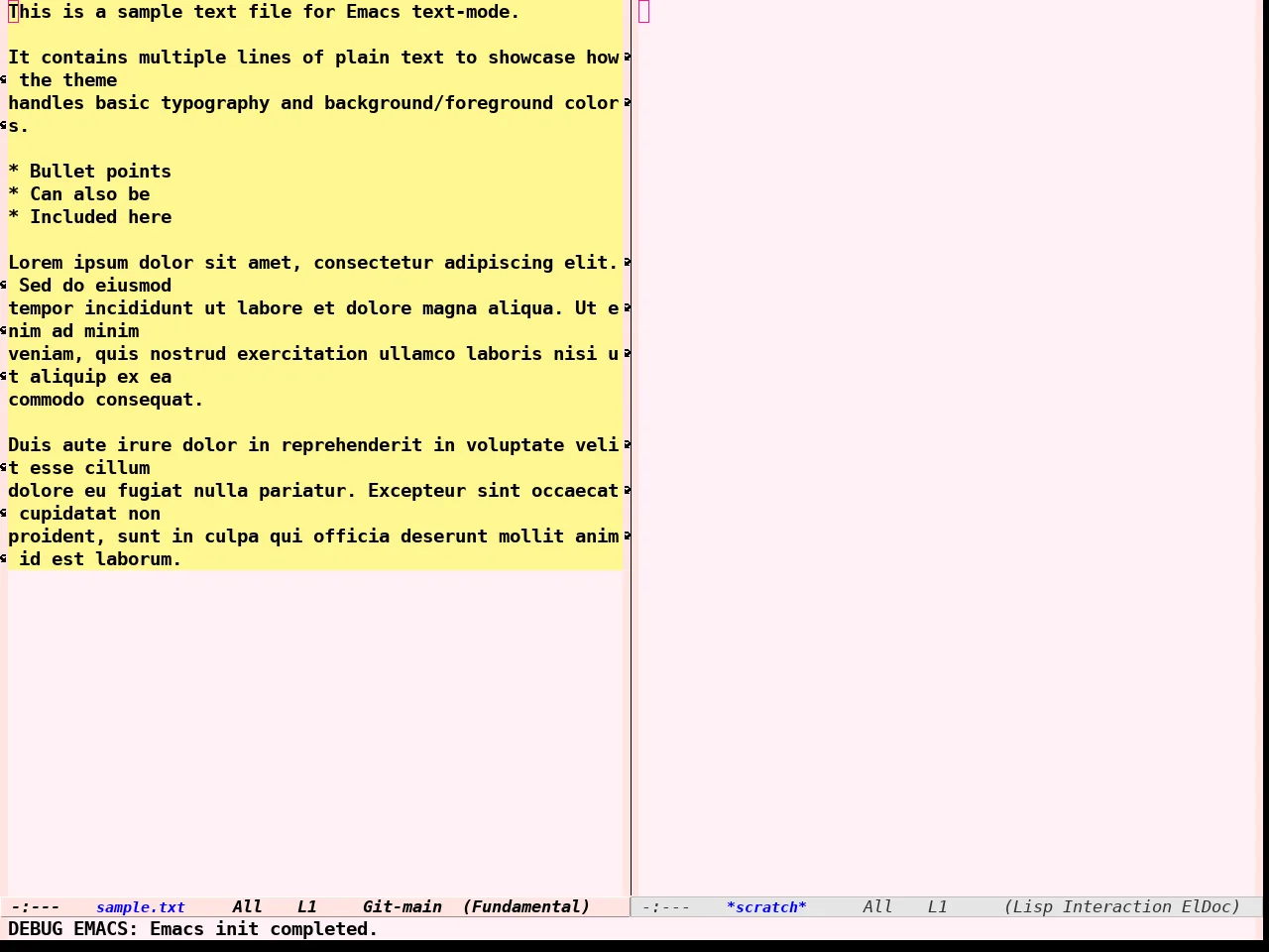 Girly Notebook Theme in fundamental-mode