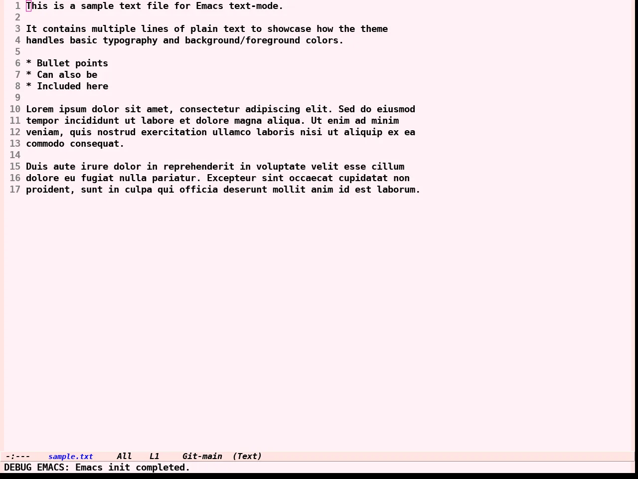 Girly Notebook Theme in text-mode