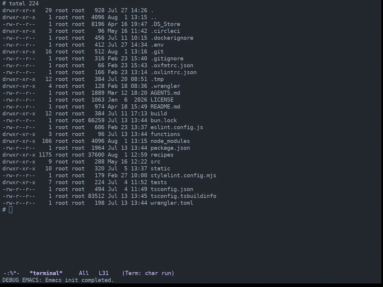 GitHub Dark Dimmed Theme in term