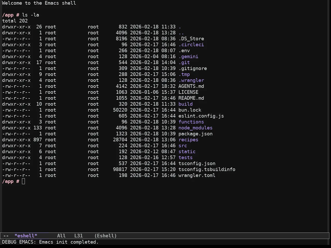 Github Dark Vscode Theme in eshell