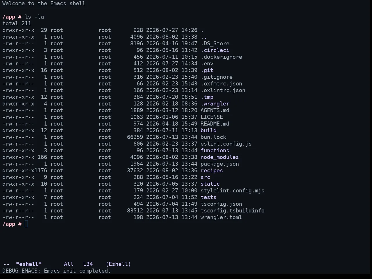 GitHub Dark Theme in eshell