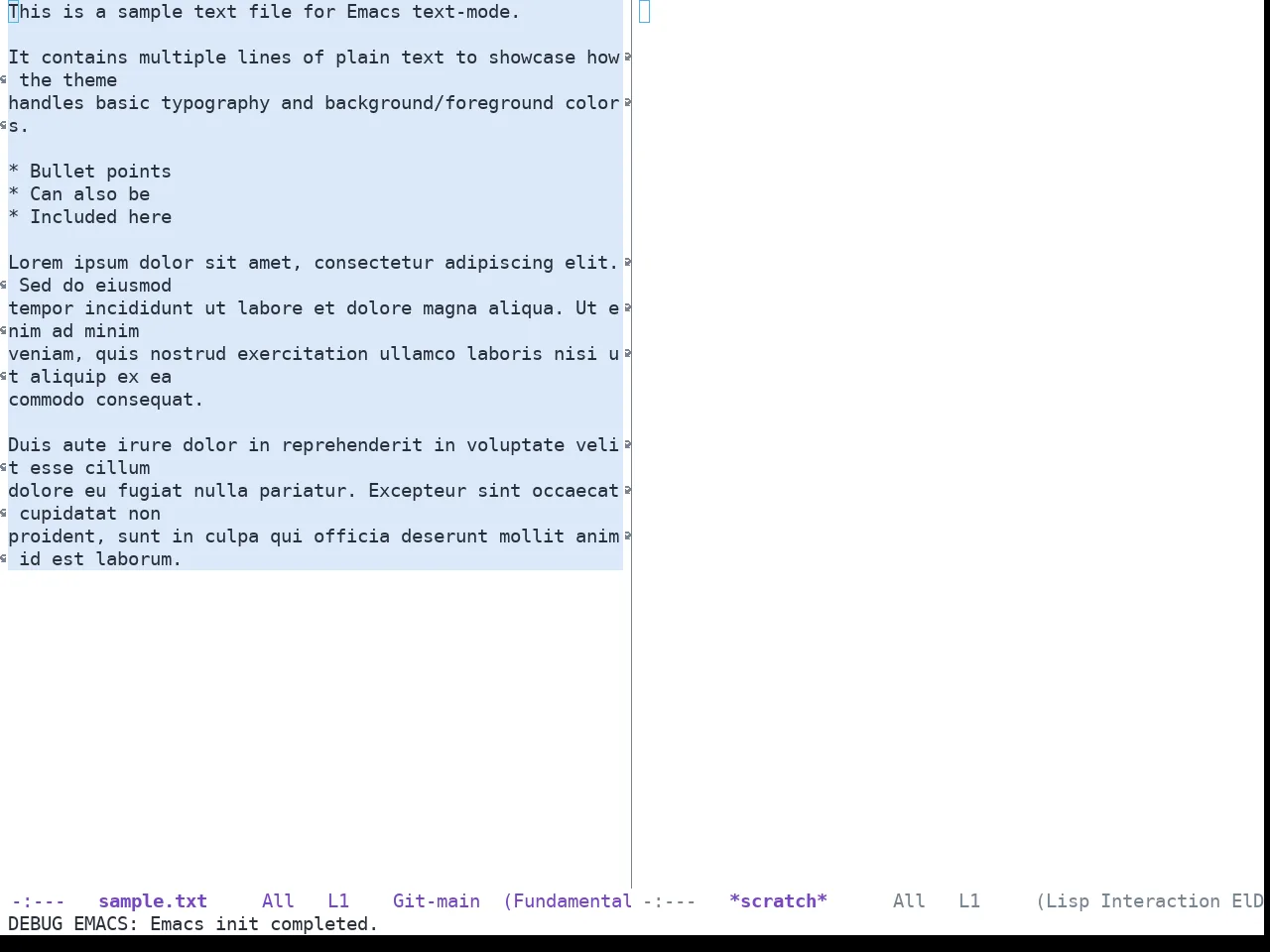 GitHub Light Theme in fundamental-mode