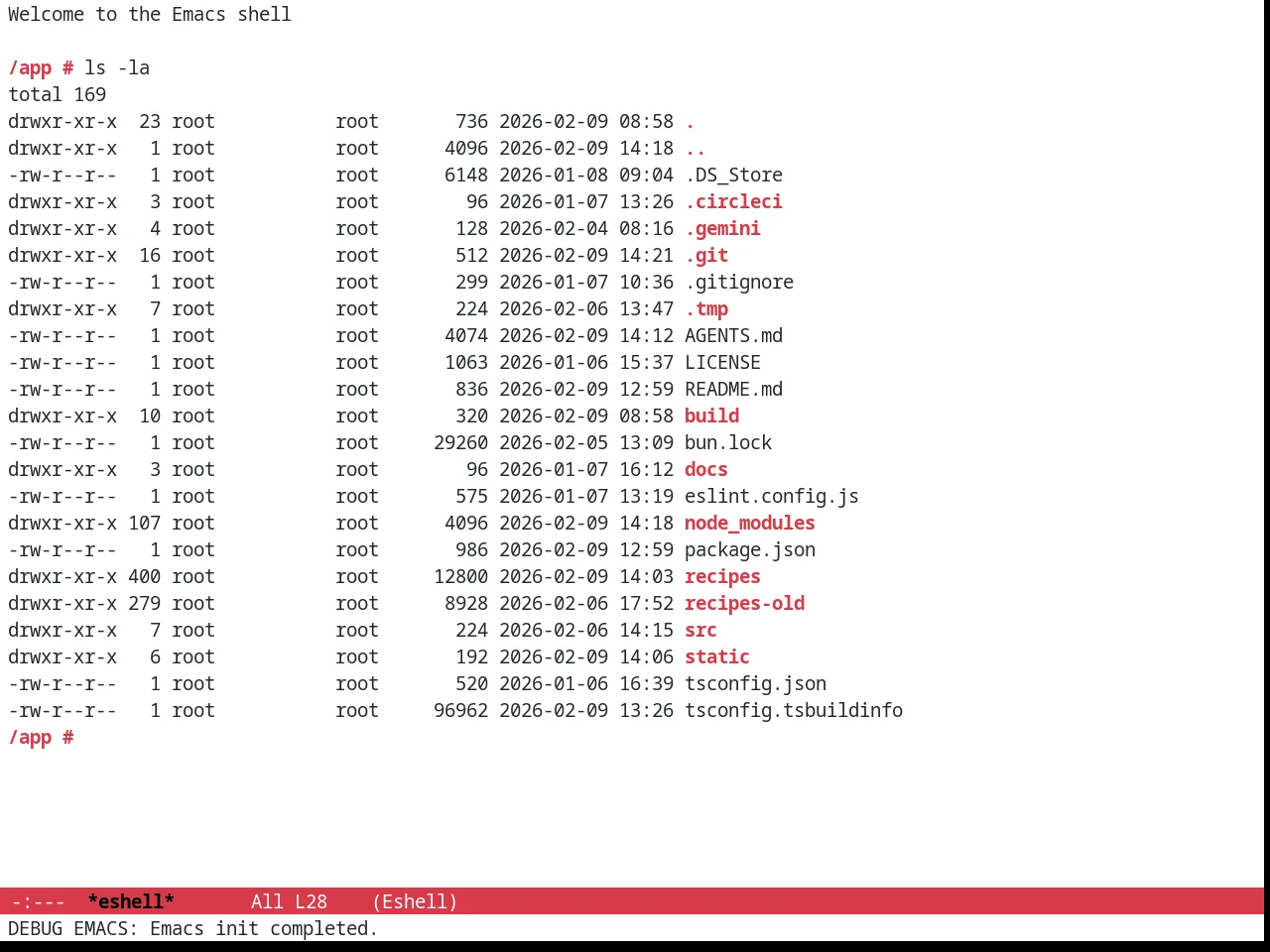 Github Modern Theme in eshell