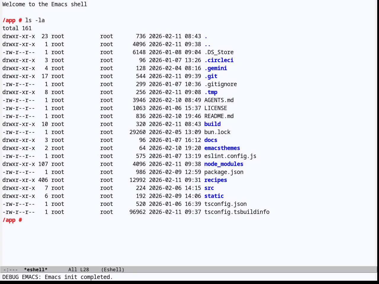 Github Theme in eshell