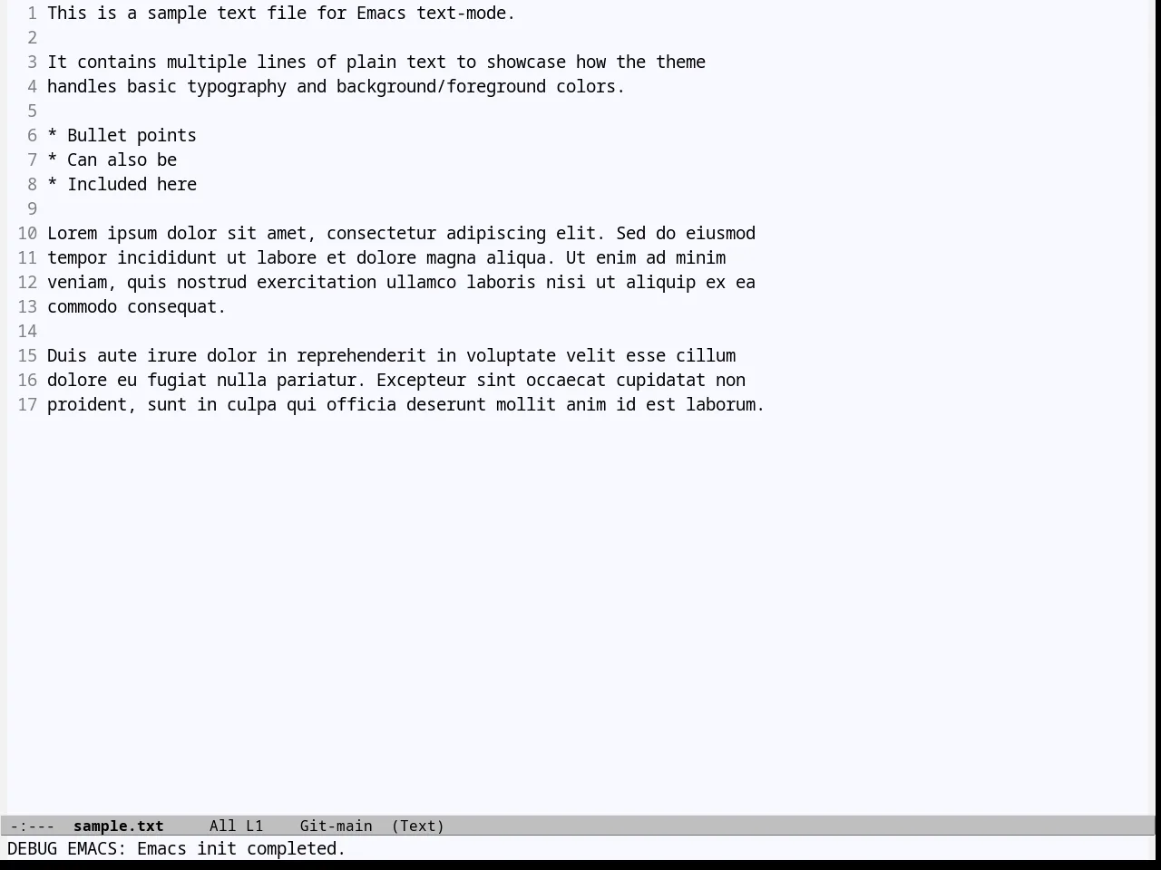 Github Theme in text-mode