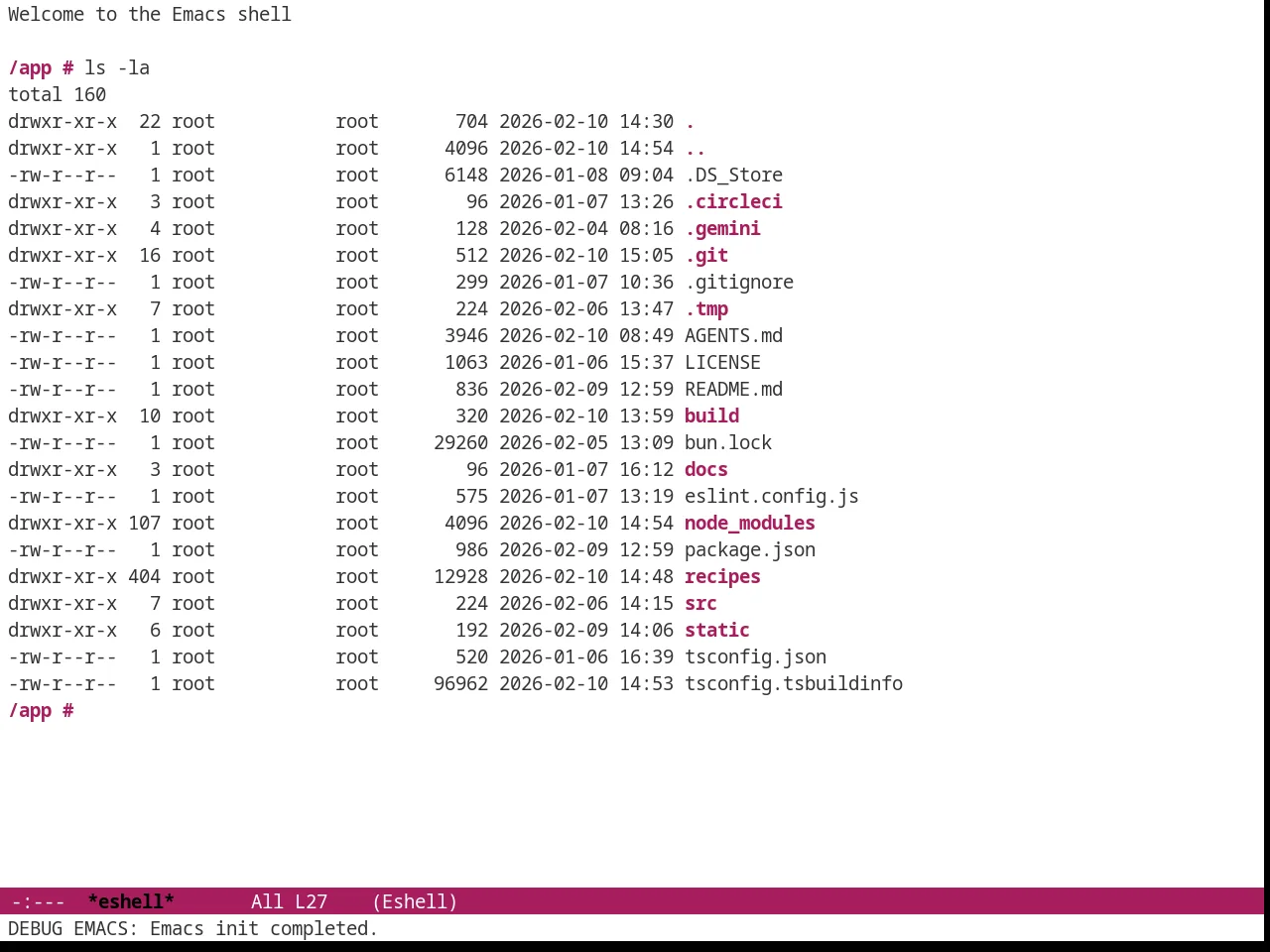 Github Modern Theme in eshell