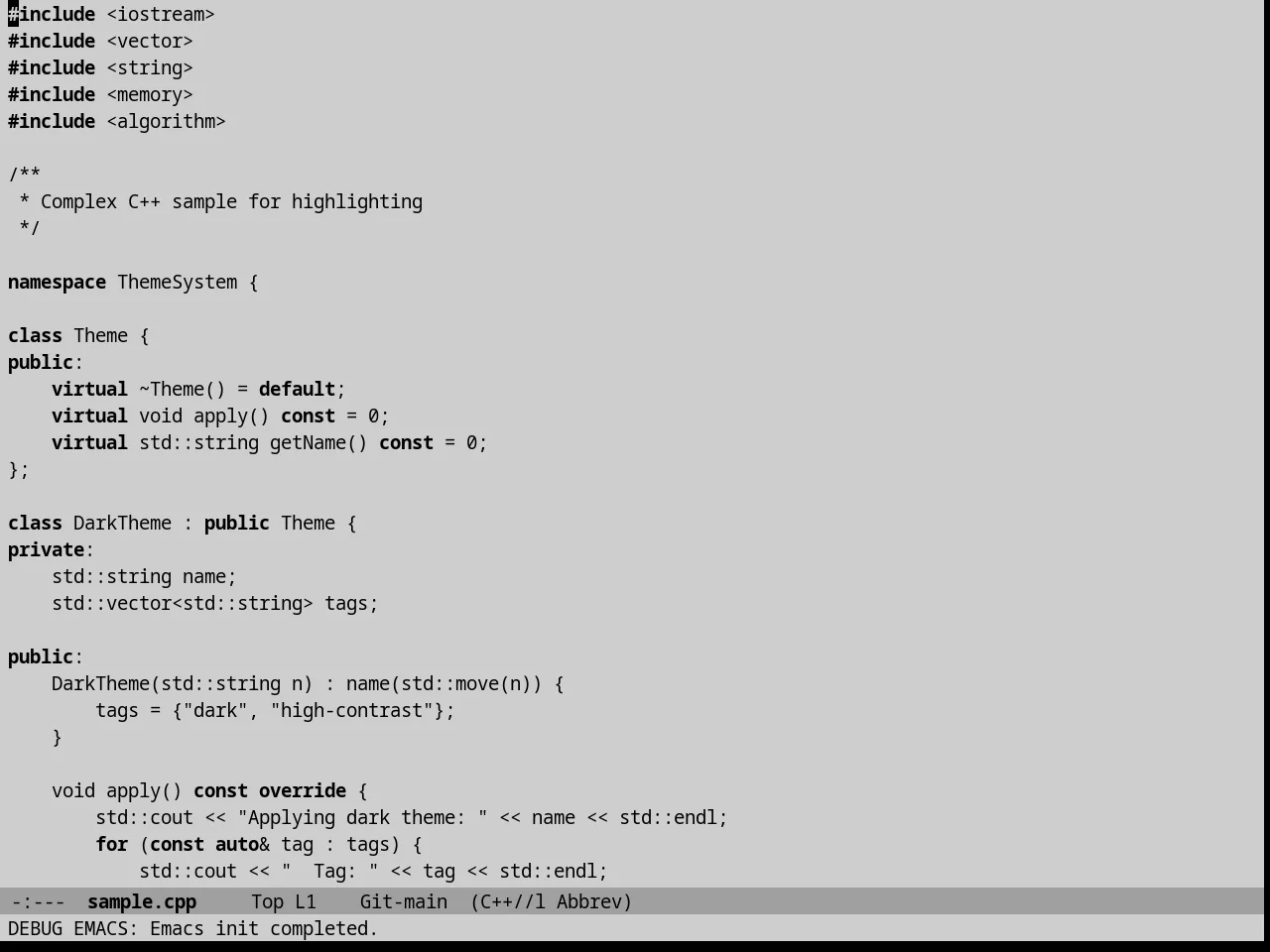 Goose Theme in c++-mode