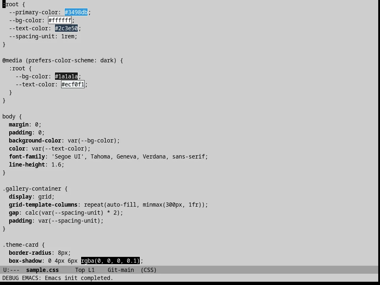 Goose Theme in css-mode