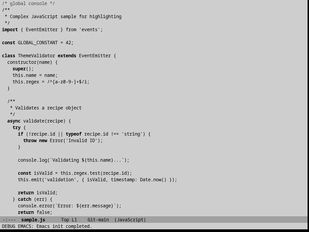 Goose Theme in javascript-mode
