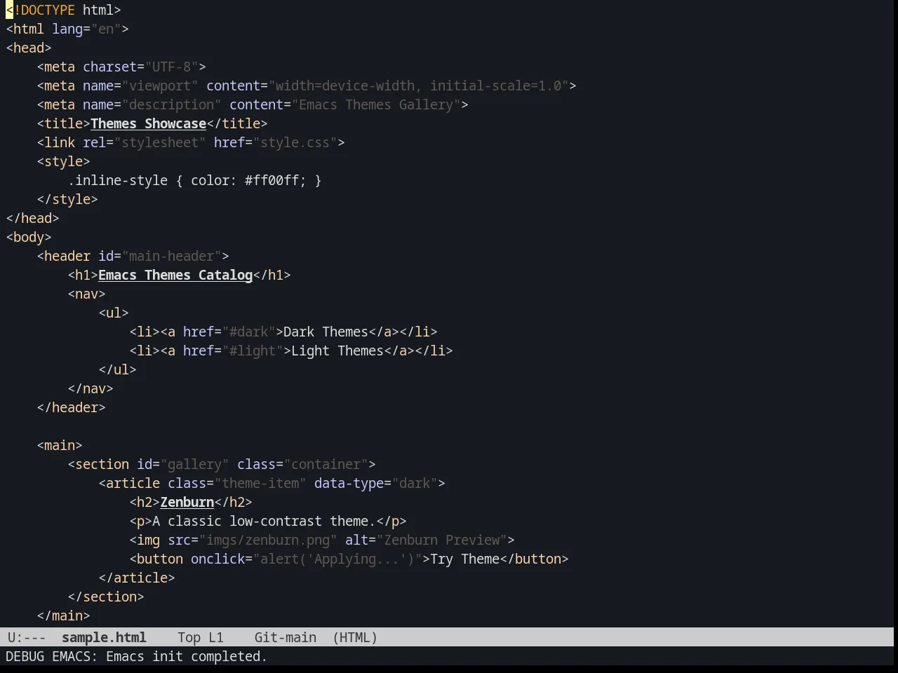 Graham Theme in html-mode