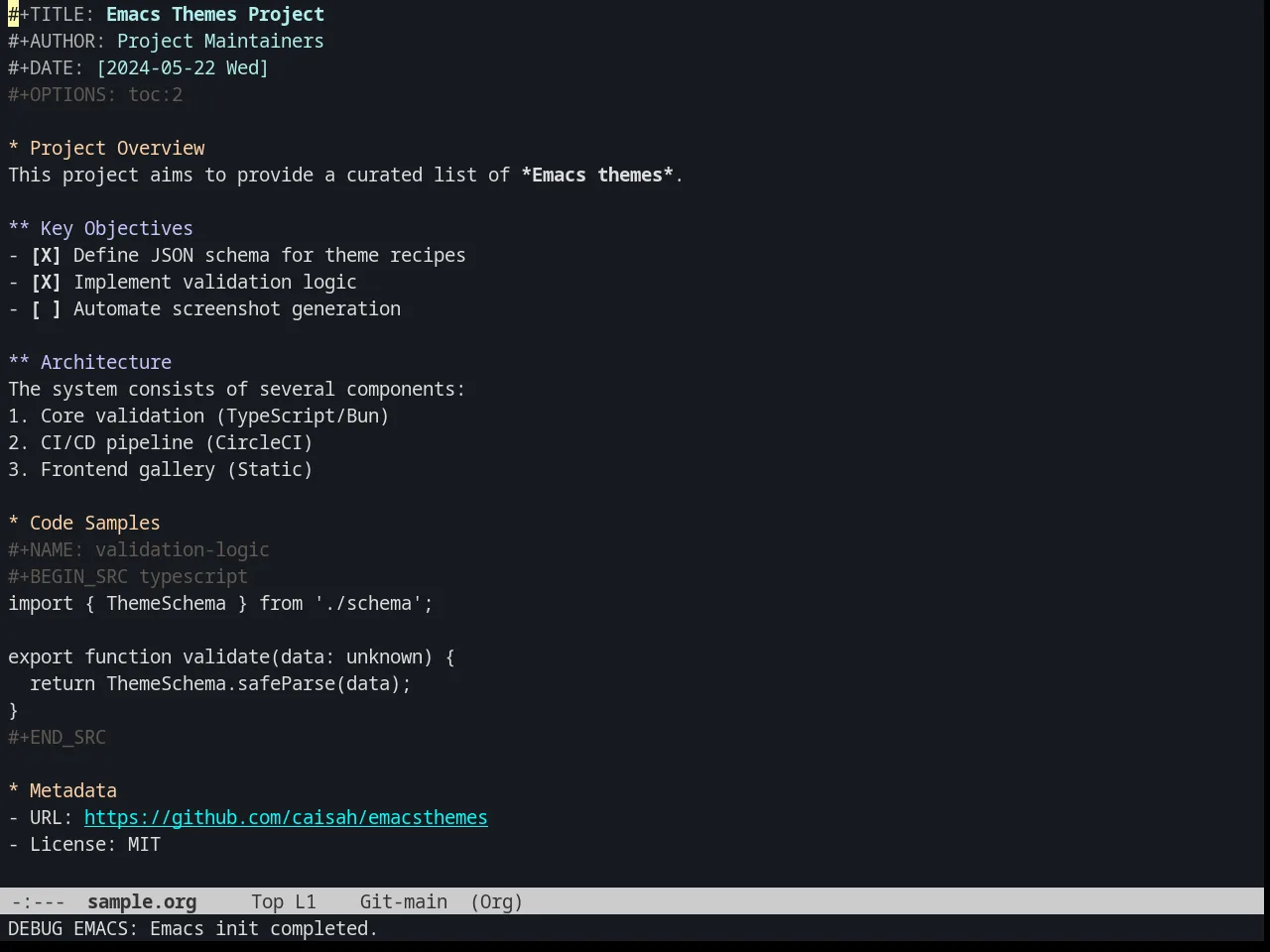 Graham Theme in org-mode