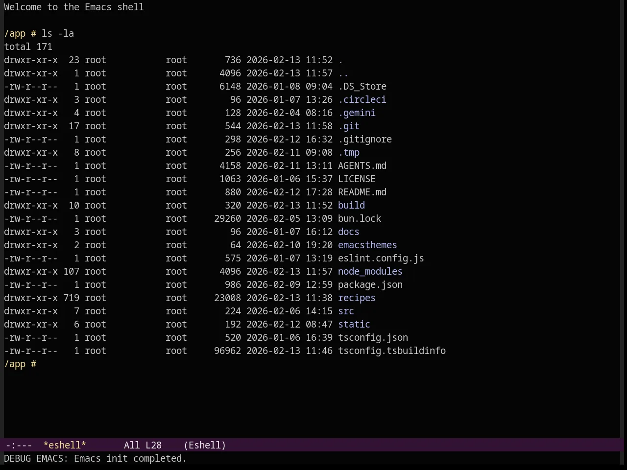 Grand Shell Theme in eshell