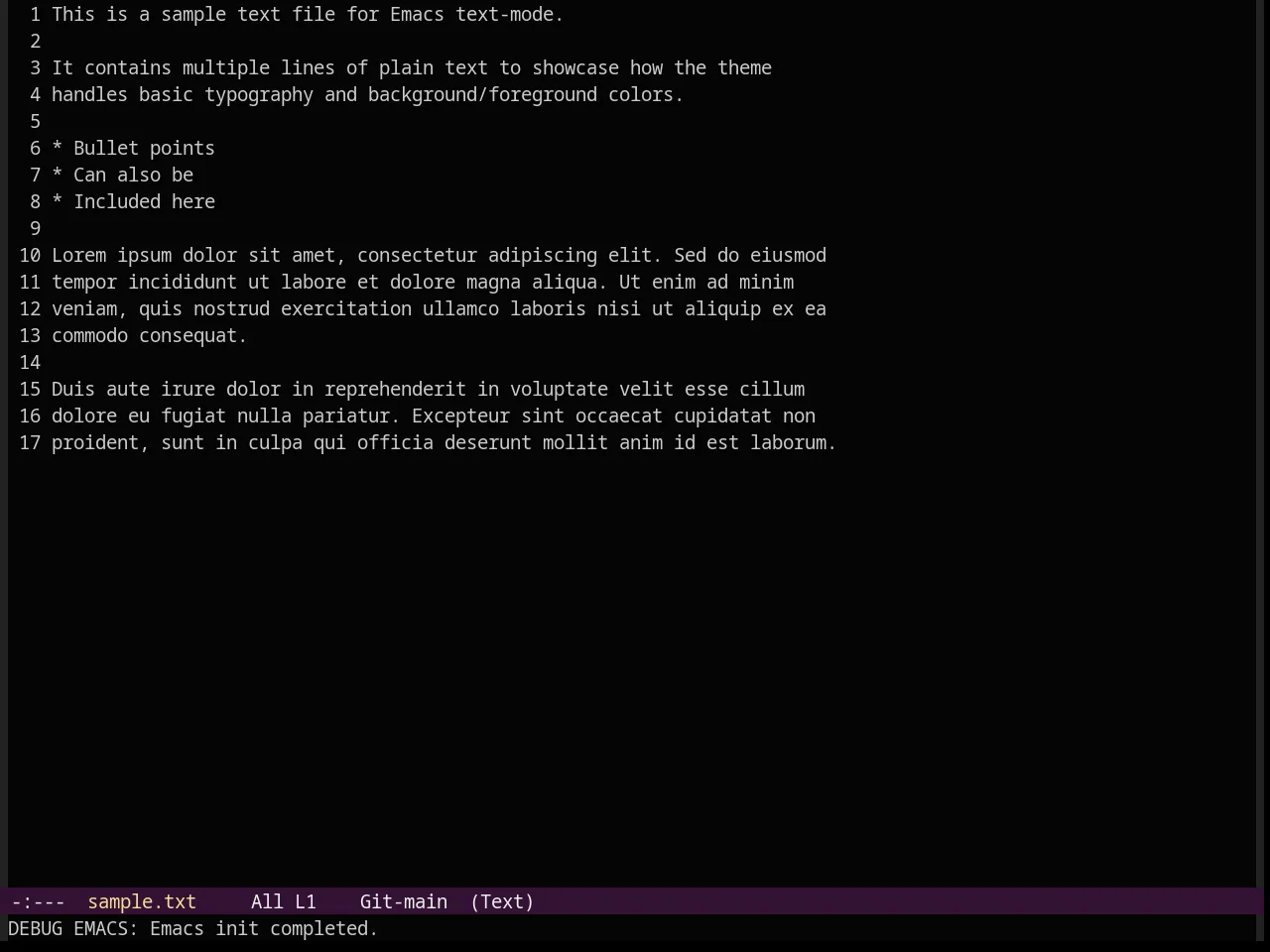 Grand Shell Theme in text-mode