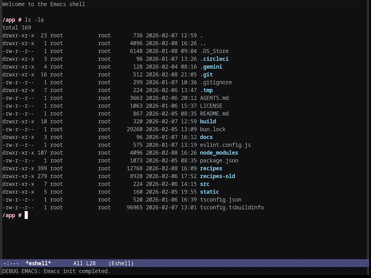 Granger Theme in eshell
