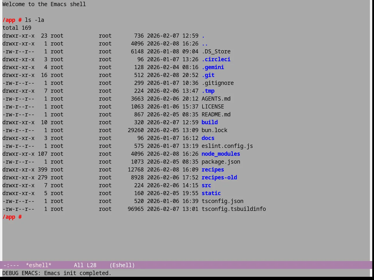 Gray1 Theme in eshell
