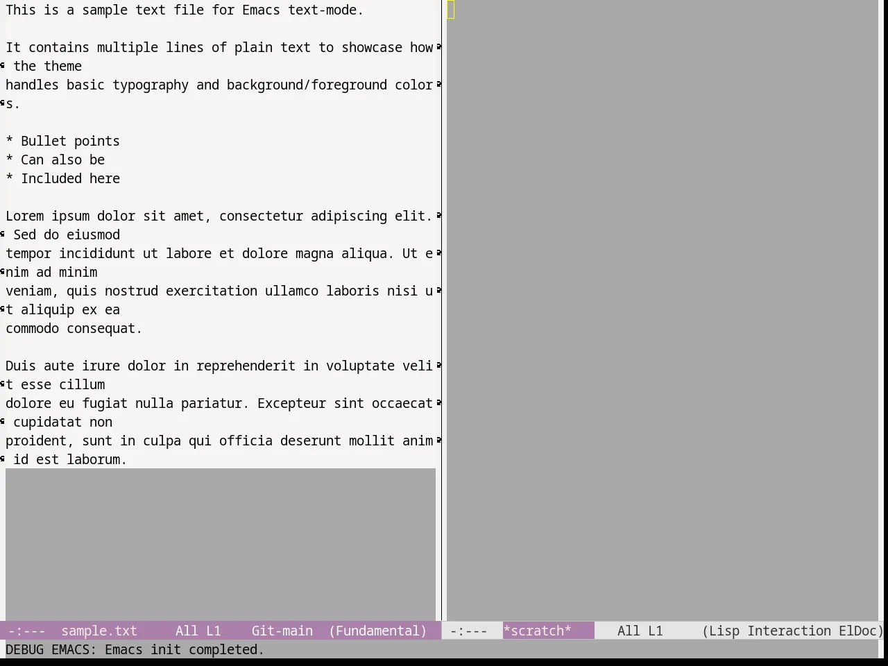 Gray1 Theme in fundamental-mode