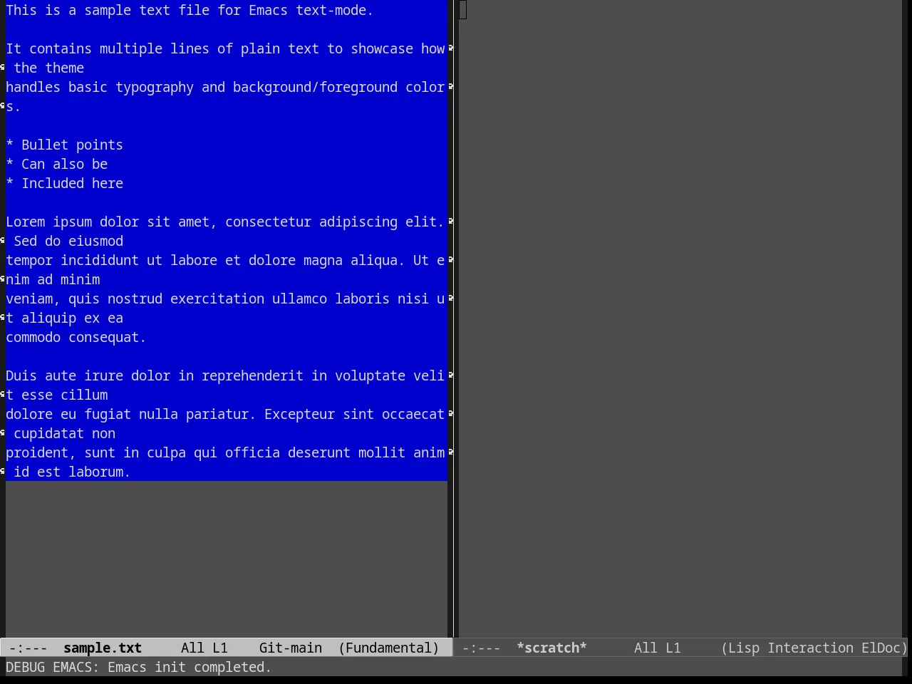 Gray30 Theme in fundamental-mode