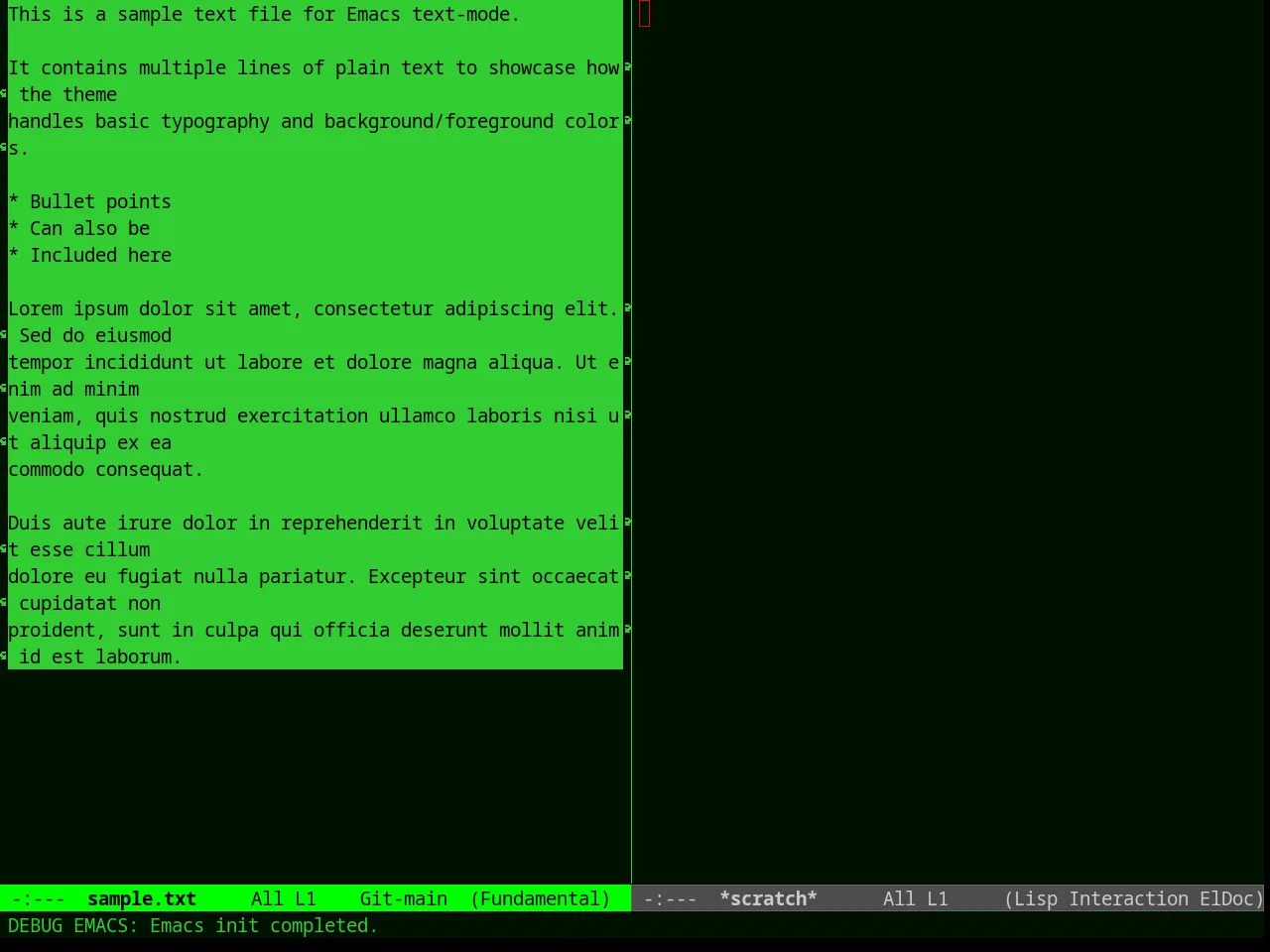 Green Phosphor Theme in fundamental-mode