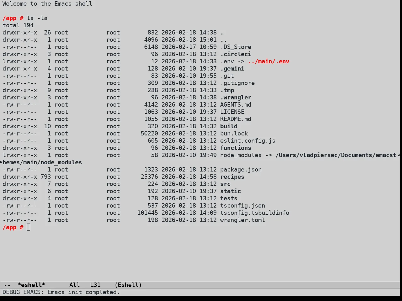 Grey Paper Theme in eshell