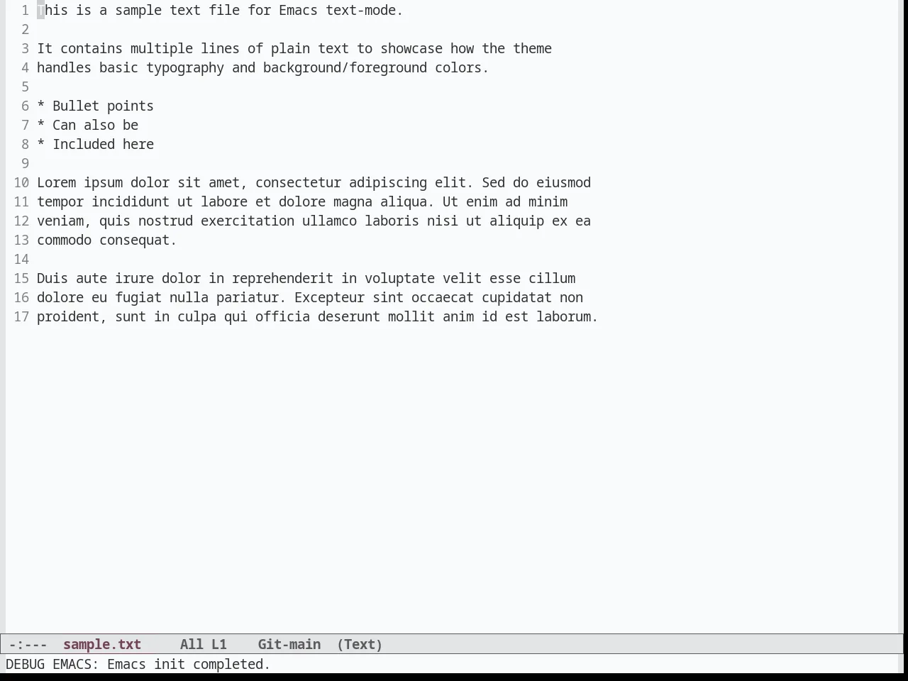 Greymatters Theme in text-mode